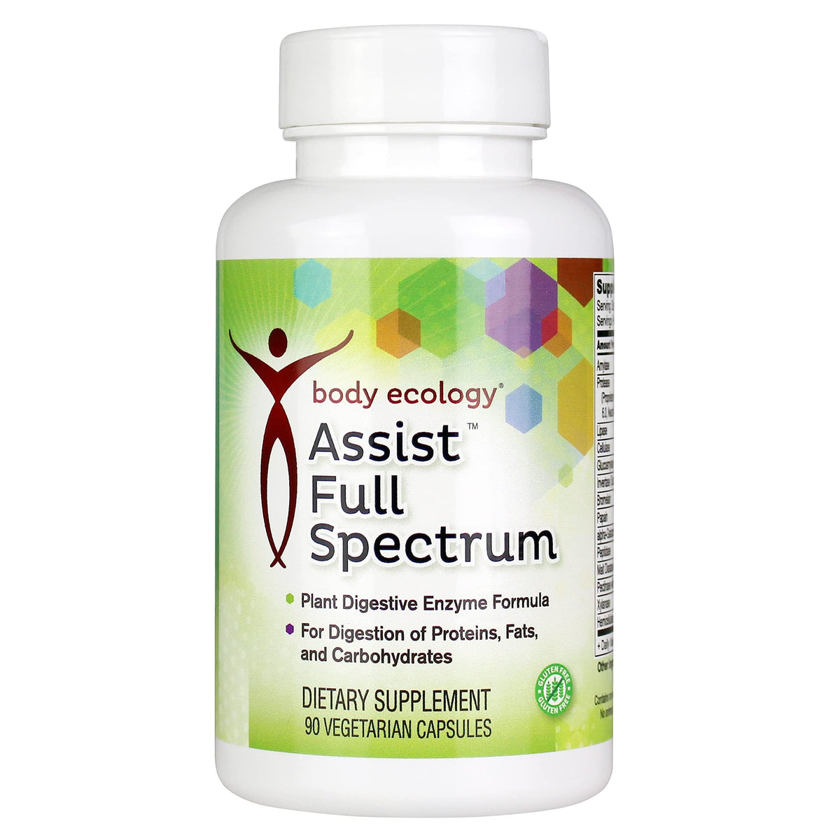Body Ecology Assist full spectrum enzymes bottle shown for post-meal digestion support