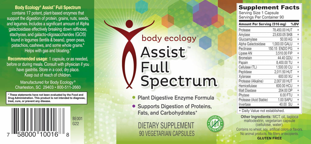 Body Ecology Assist packaging on a kitchen counter for daily use