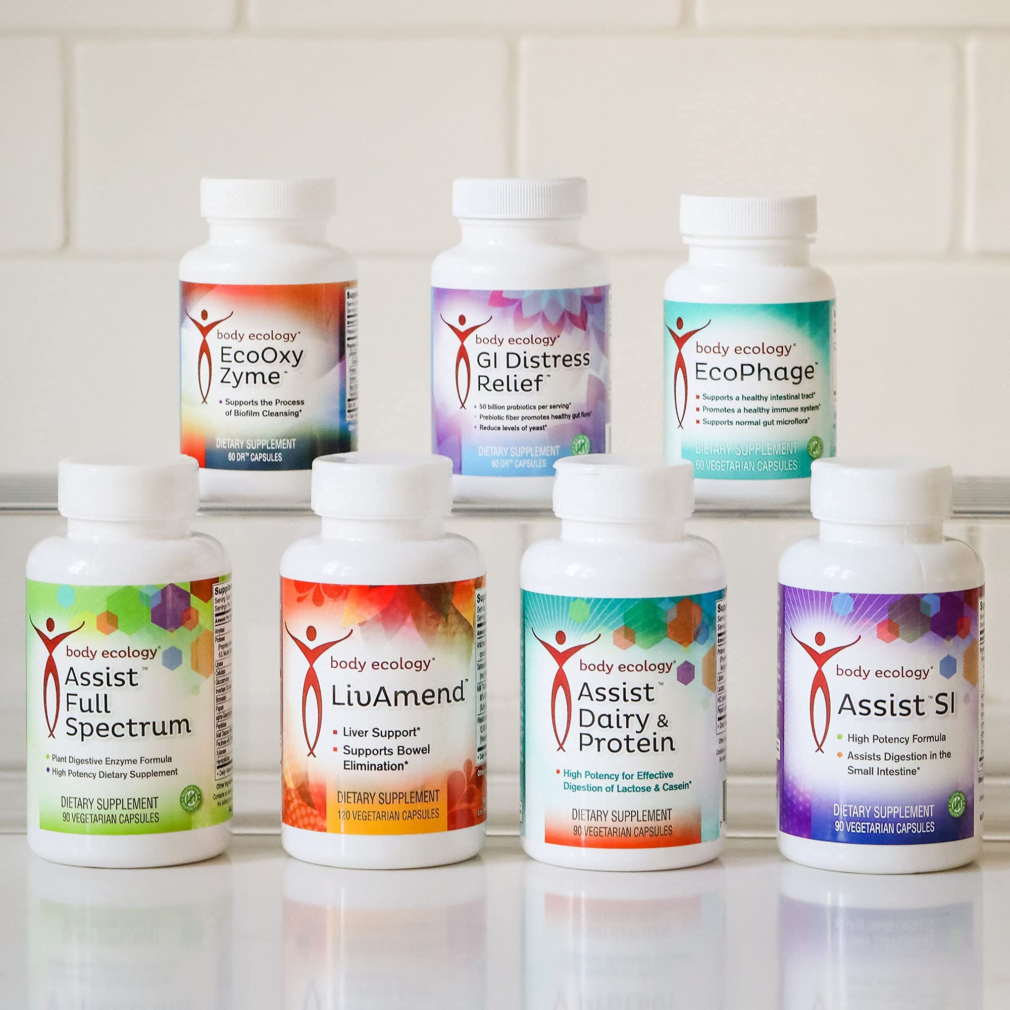 Body Ecology Assist vegan formula label emphasizes plant-based enzymes