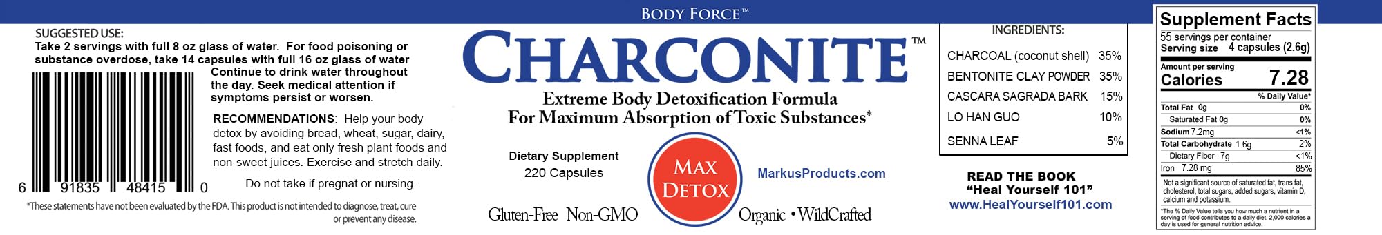 Body Force Charconite scoop jar demonstrates easy daily use.
