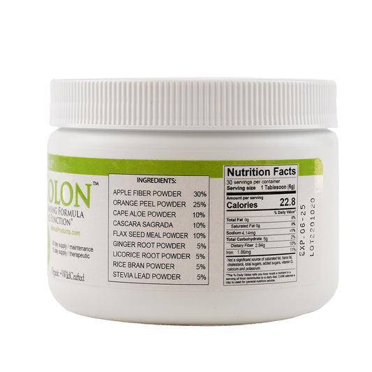 Body Force Colon Formula powder dissolving in water for gentle cleansing.