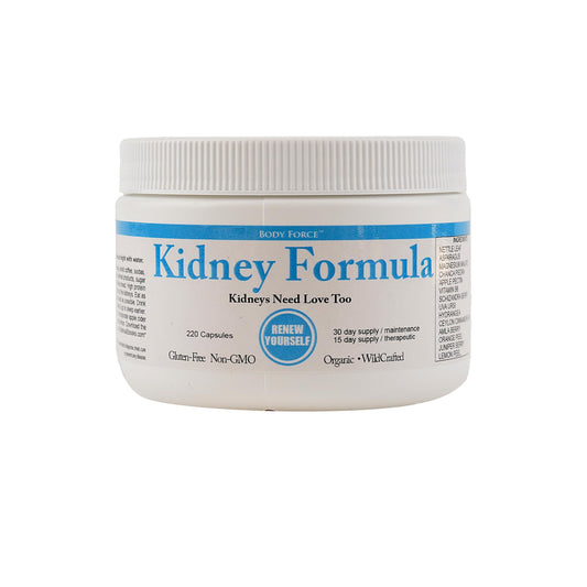 Body Force Kidney Formula bottle label showing brand and kidney support benefits