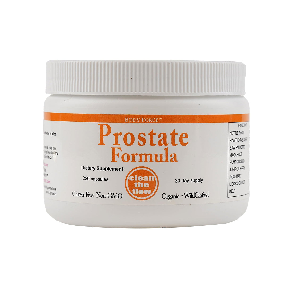 Body Force Prostate Formula capsules packshot showcasing plant-based wellness routine