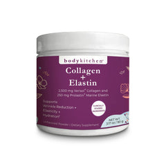 Body Kitchen Collagen + Elastin bottle emphasizes skin hydration support