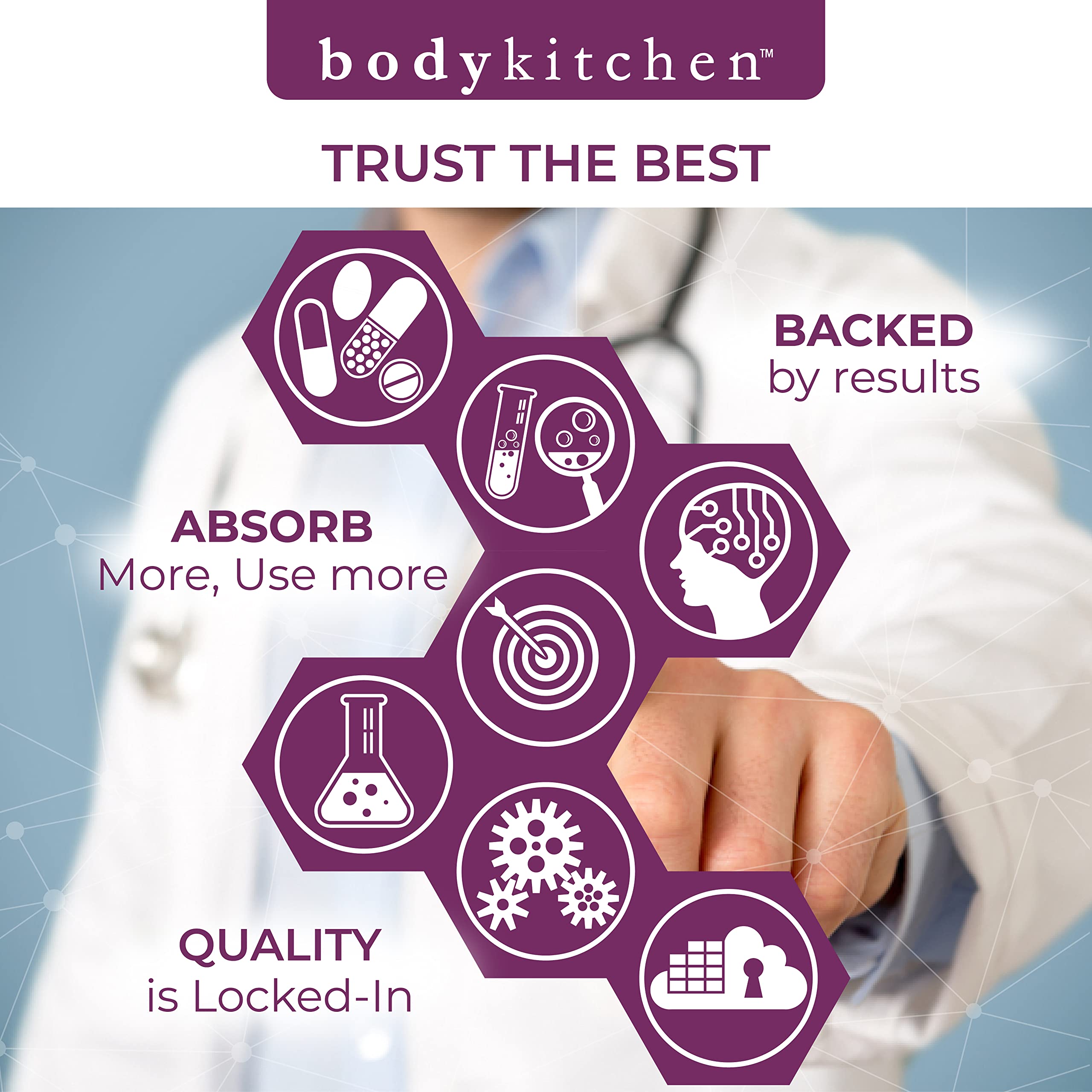 Body Kitchen Total Beauty Advanced ingredients panel close-up