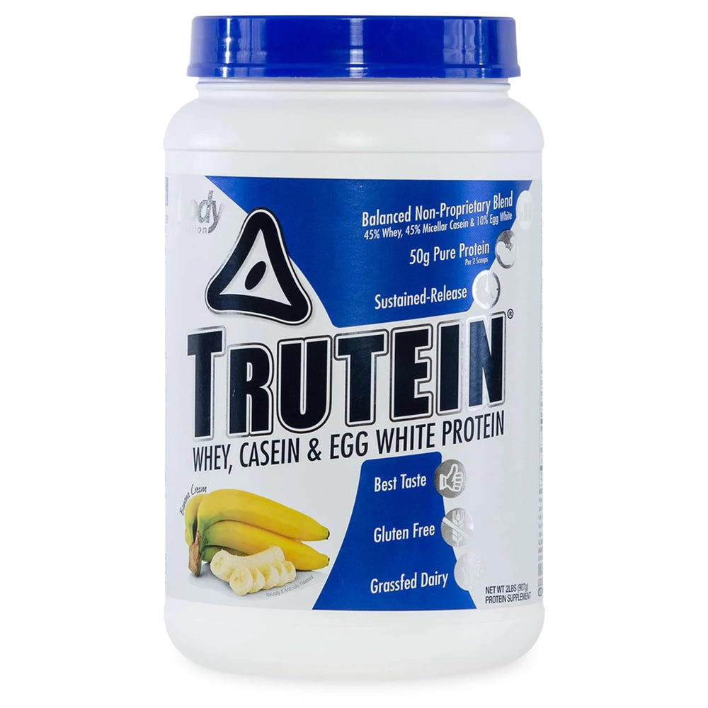 Body Nutrition Trutein Banana Cream tub ideal for creamy breakfast shakes