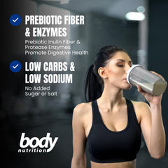 Body Nutrition Trutein whey casein egg white blend bottle highlights diverse protein sources.