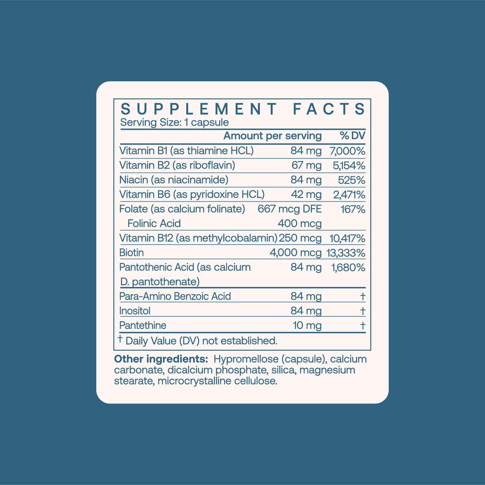 BodyBio B Plus ingredients list includes methyl B12 and 5-MTHF