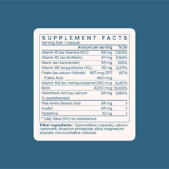 BodyBio B Plus ingredients list includes methyl B12 and 5-MTHF