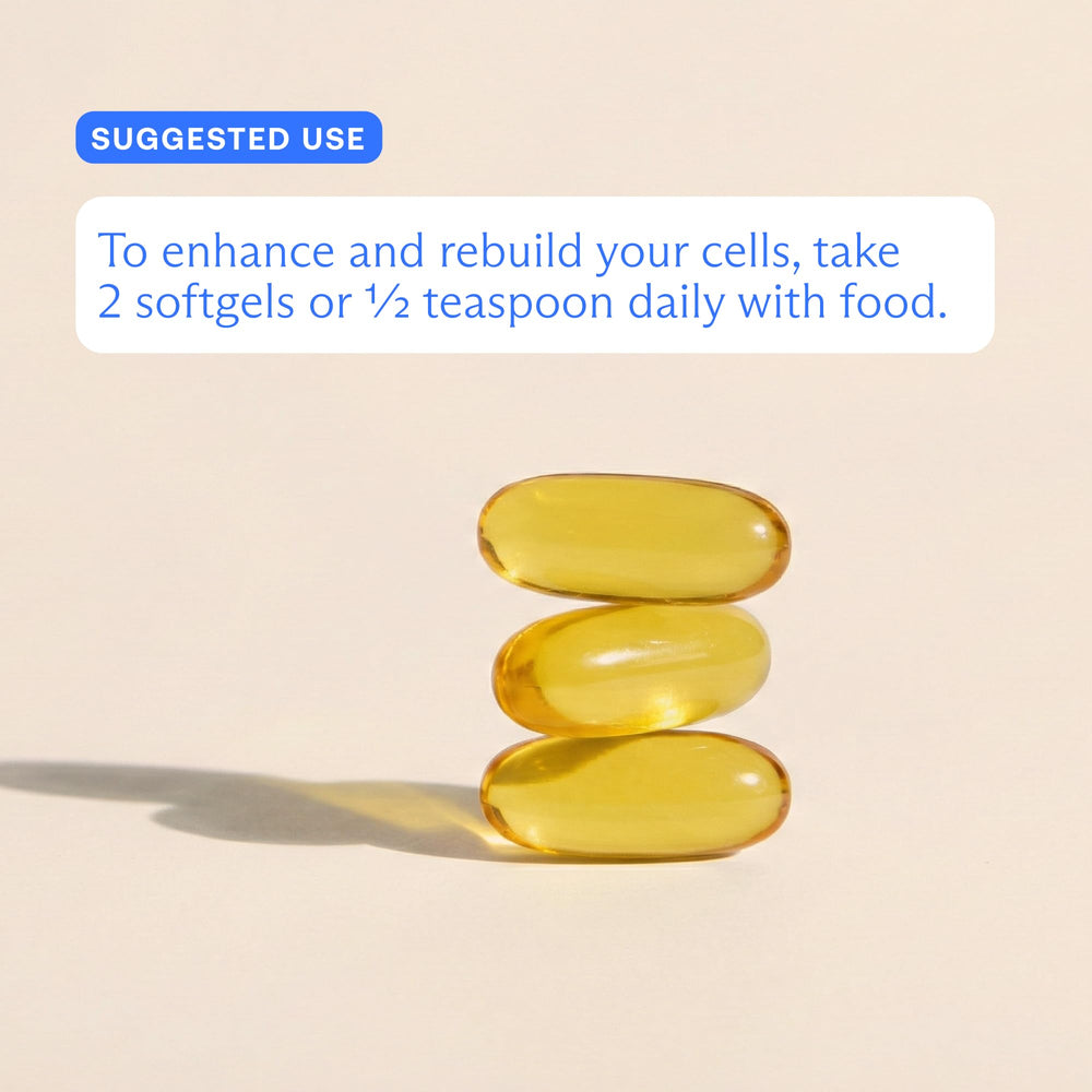 BodyBio Balance Oil third-party testing badge implies rigorous quality checks.