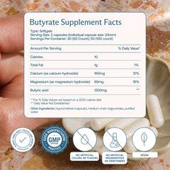 BodyBio Butyrate capsules prepared for digestive support