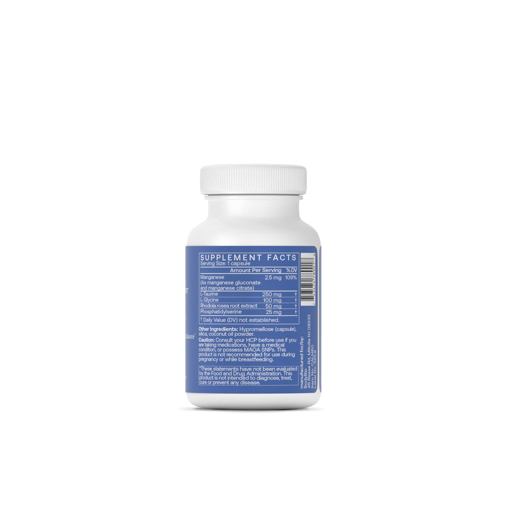 BodyBio Calm capsules arranged to showcase natural relaxation and focus support