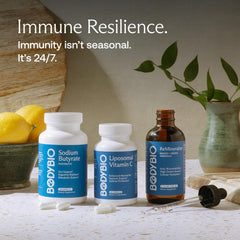 BodyBio Liposomal Vitamin C packaging detail on eco-friendly box