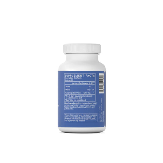 BodyBio PC capsules lined up on a clean surface for brain health