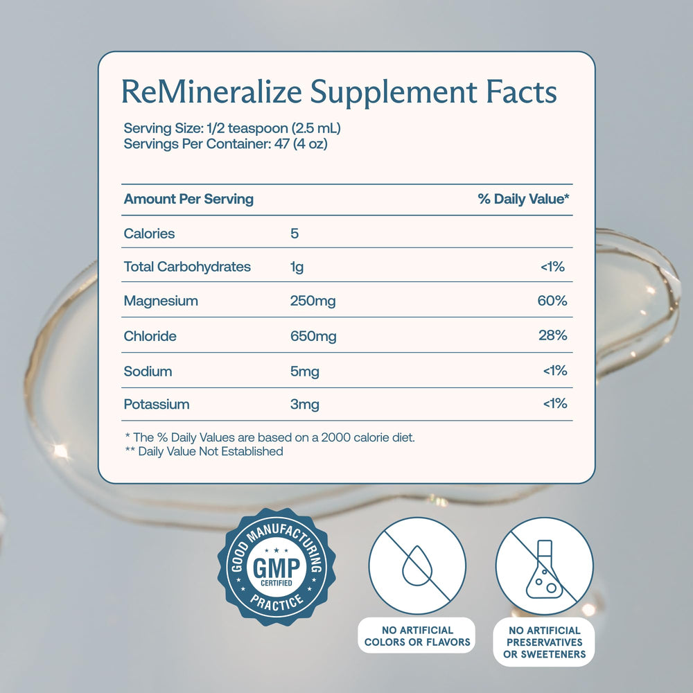 BodyBio ReMineralize dissolved in water shows rapid mineral intake