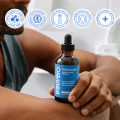 BodyBio ReMineralize glass with water ready to drink
