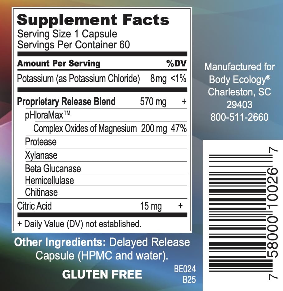 Body Ecology EcoOxyZyme immune support icon suggests potential immune system benefits alongside digestion.