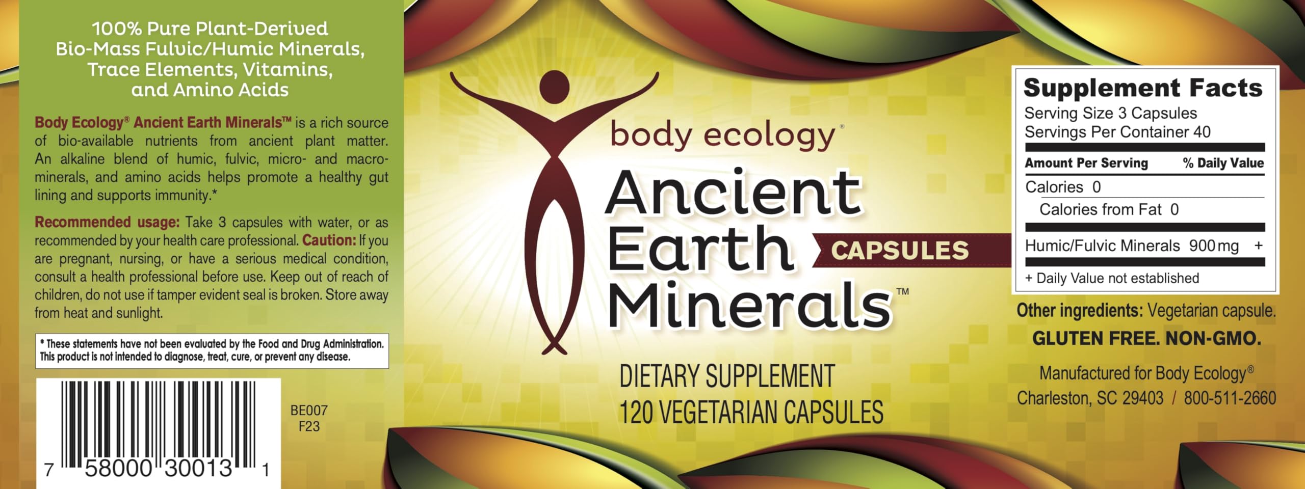 Body Ecology non-GMO badge communicates clean, trusted supplement quality.