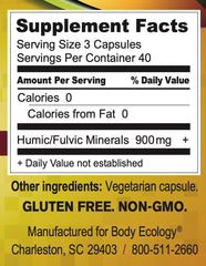 Body Ecology vegetarian count label indicates plant-based counts for a plant-forward lifestyle.