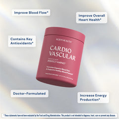 BodyHealth Cardio Vascular CoQ10 ingredient panel illustrating energy-supporting compounds.