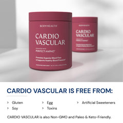 BodyHealth Cardio Vascular serving size label showing 30 servings.