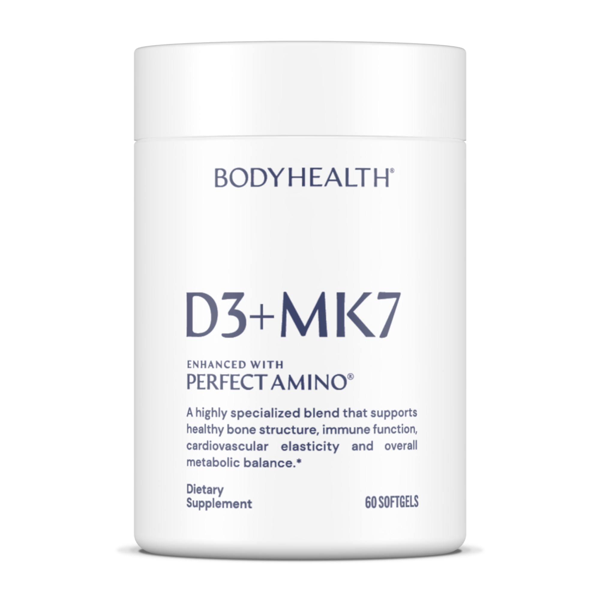 BodyHealth D3 + MK7 bottle shown for daily bone support