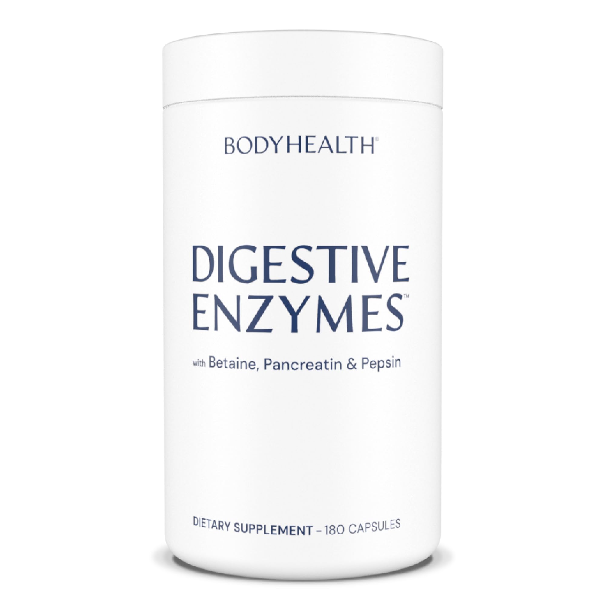 BodyHealth Digestive Enzymes bottle showing post-meal support label