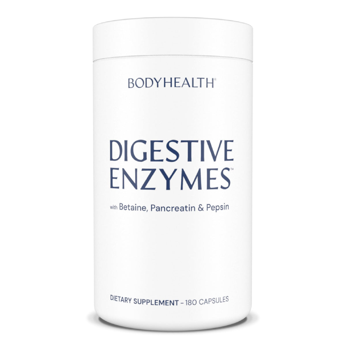 BodyHealth Digestive Enzymes bottle showing post-meal support label