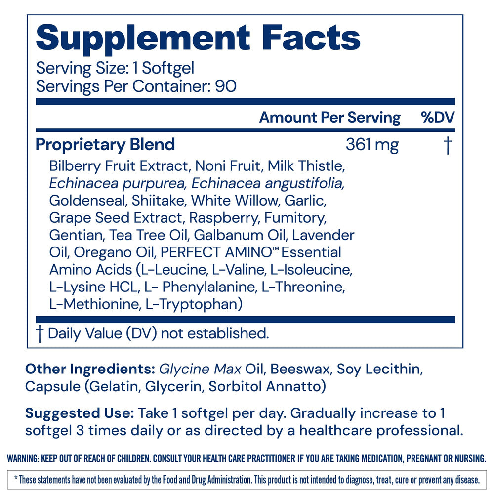 BodyHealth Gut Defense label close-up highlighting clean ingredients for gut-friendly nutrition.