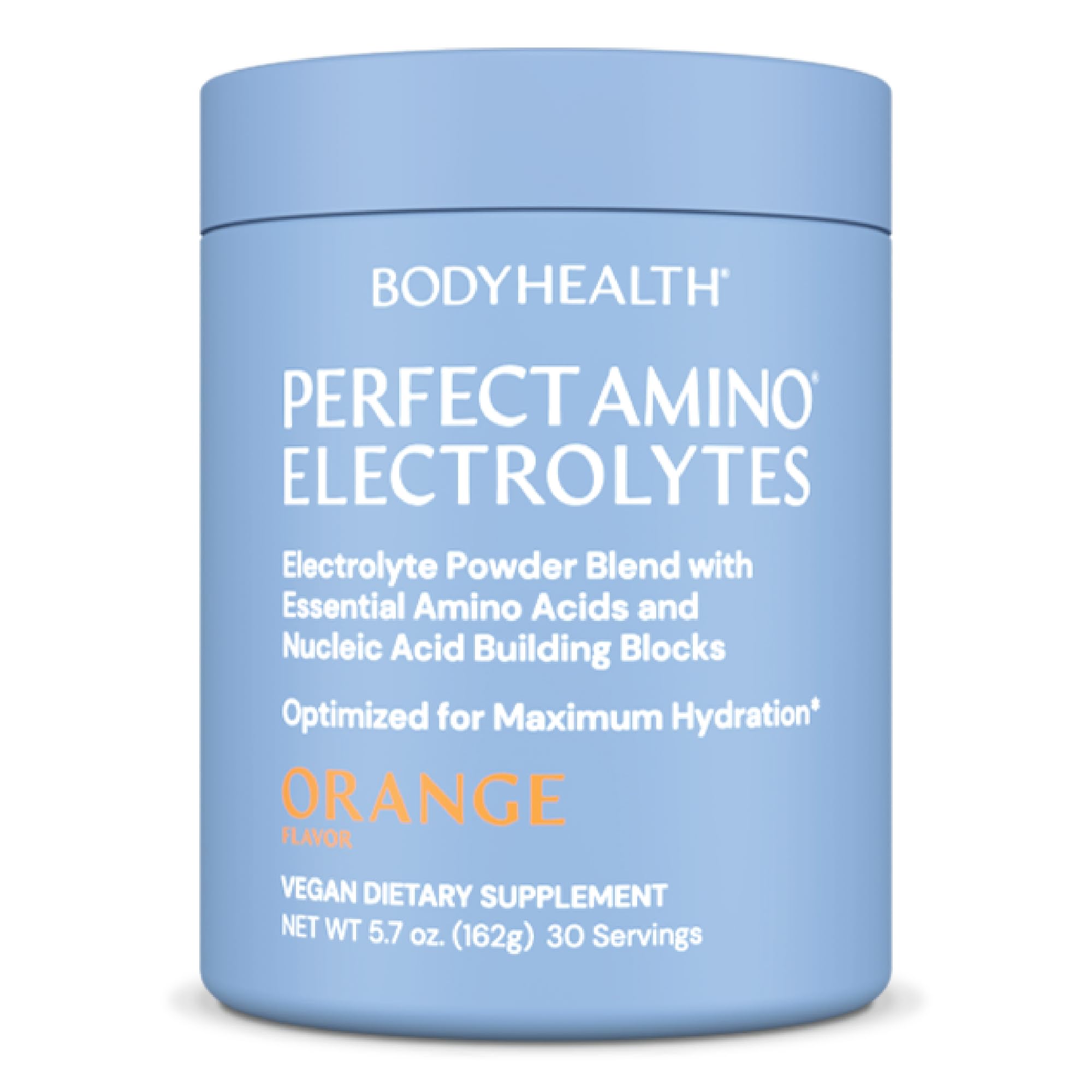 BodyHealth PerfectAmino electrolytes orange powder for steady hydration