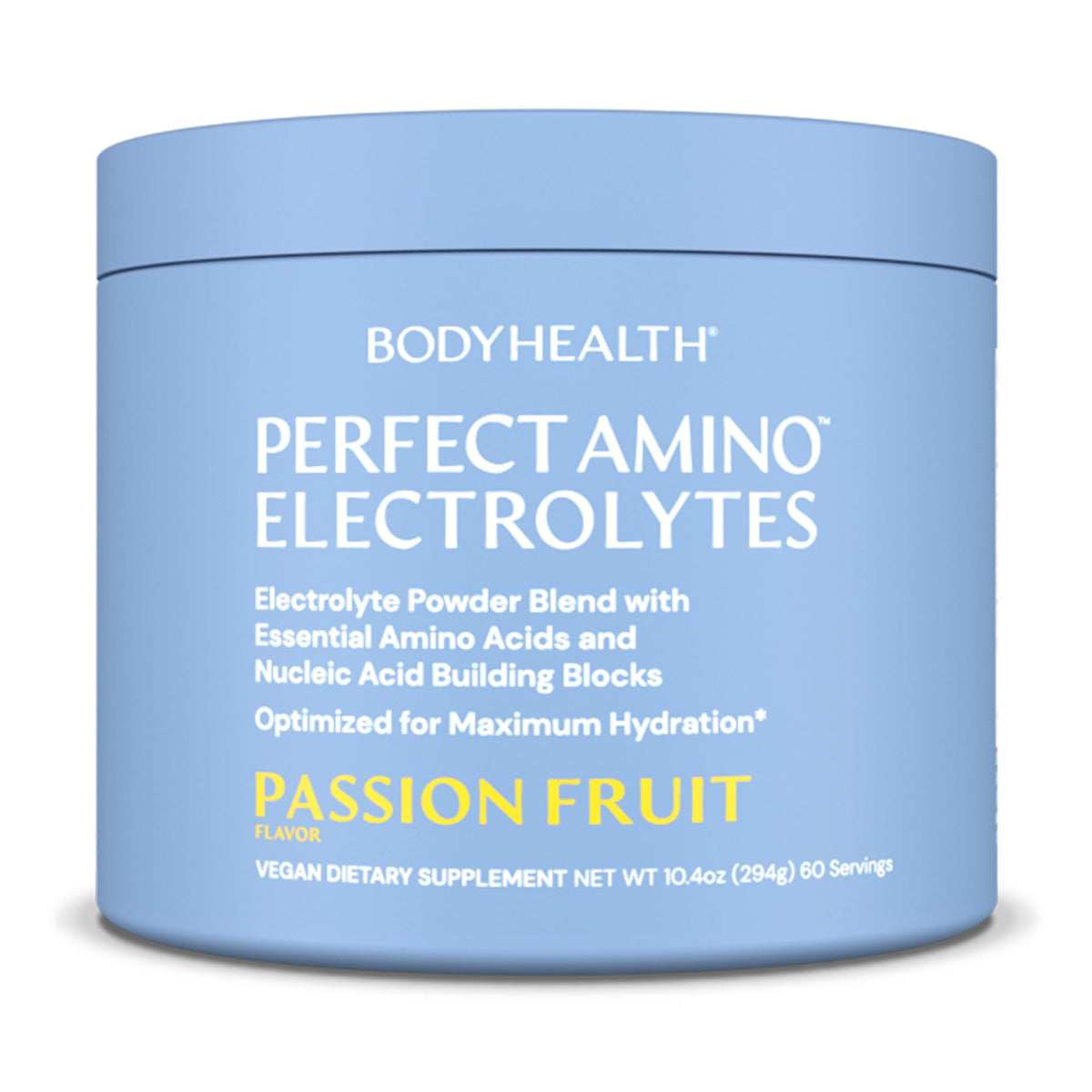 BodyHealth PerfectAmino Electrolytes bottle pour supports steady hydration during workouts.