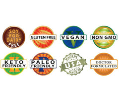 BodyHealth PerfectAmino packaging emphasizing vegan, keto-friendly sourcing
