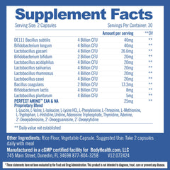 BodyHealth probiotic delayed-release capsules protect probiotics for digestion.
