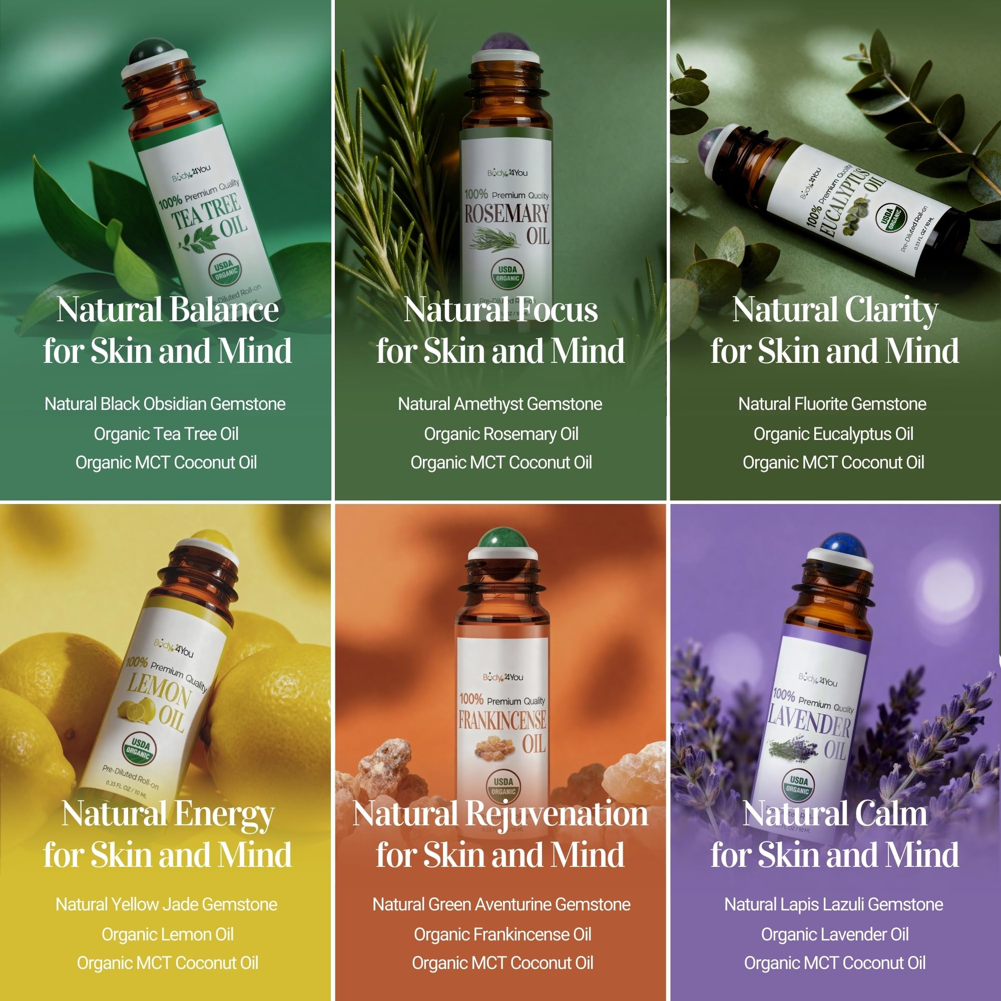BodyJ4You lavender oil bottle promotes evening calm and sleep prep.