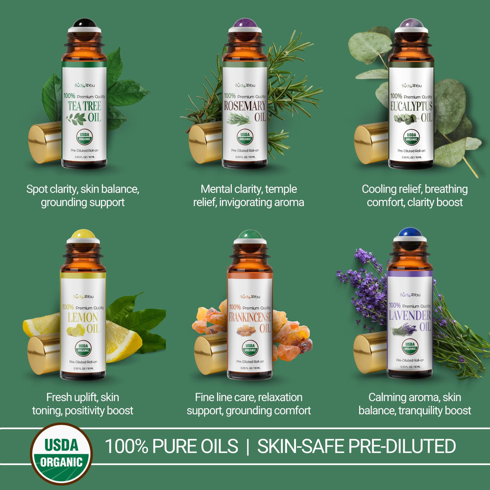 BodyJ4You rosemary oil bottle supports scalp care and focus.