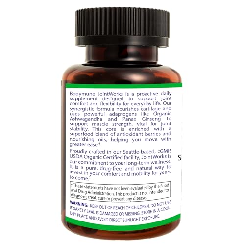 Bodymune organic certifications seal reinforces USDA Organic quality standards.