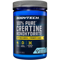 BodyTech Arctic Blast creatine bottle supports intense workouts and focus.