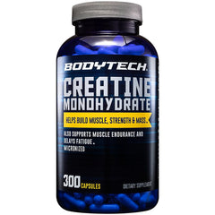BodyTech Creatine Monohydrate Capsules bottle supports high-intensity training