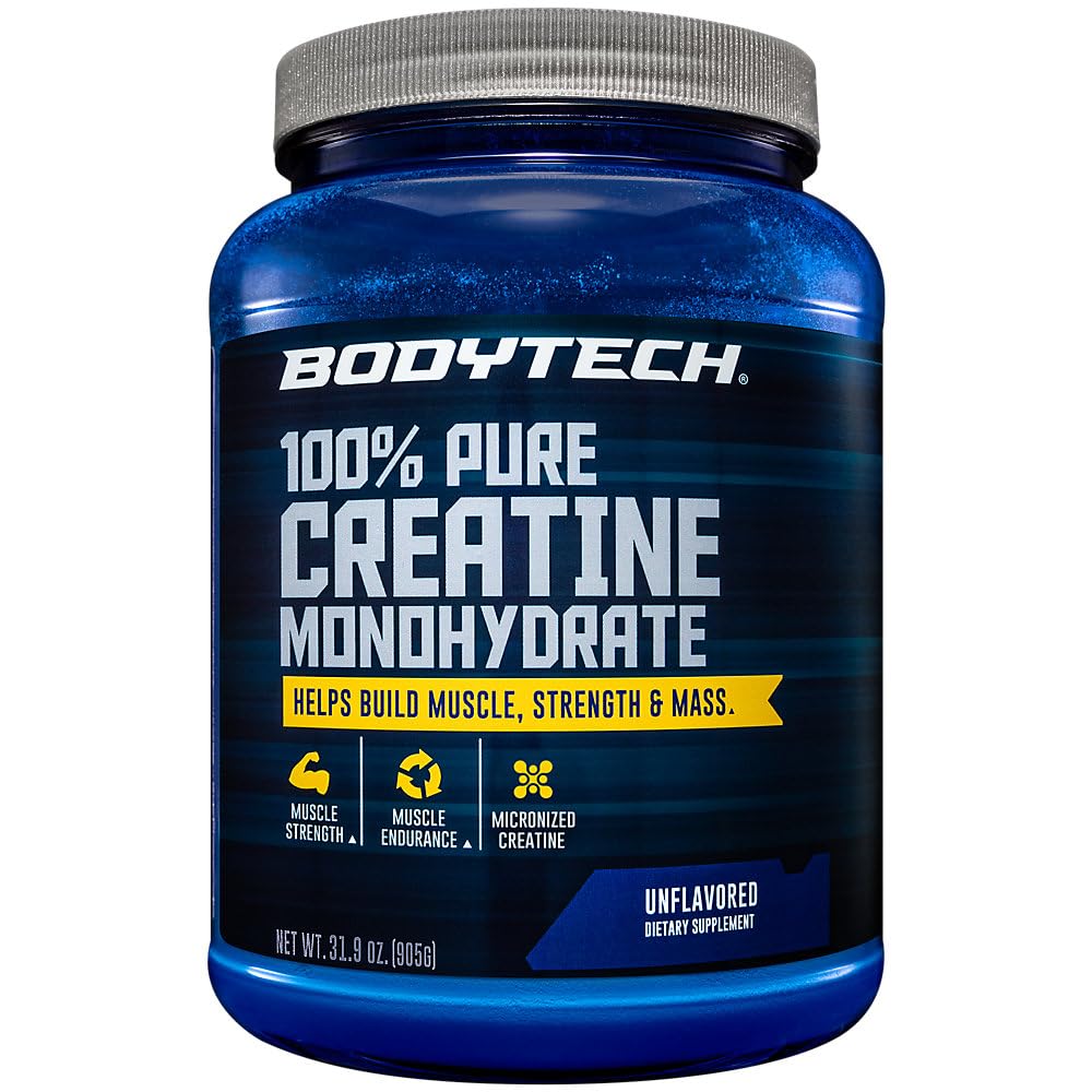 BodyTech Creatine Monohydrate Powder bottle for consistent training and strength support.