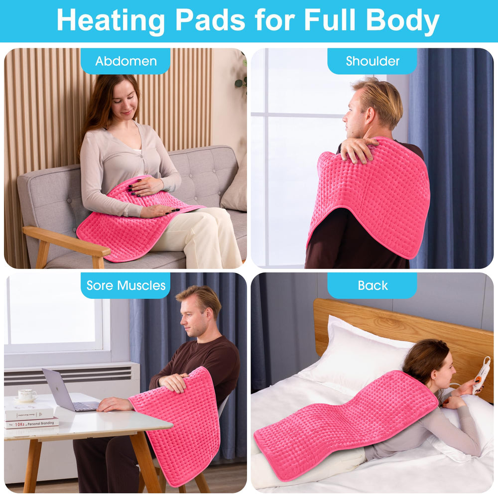 Boileau heating pad control panel close-up enabling easy heat level adjustments