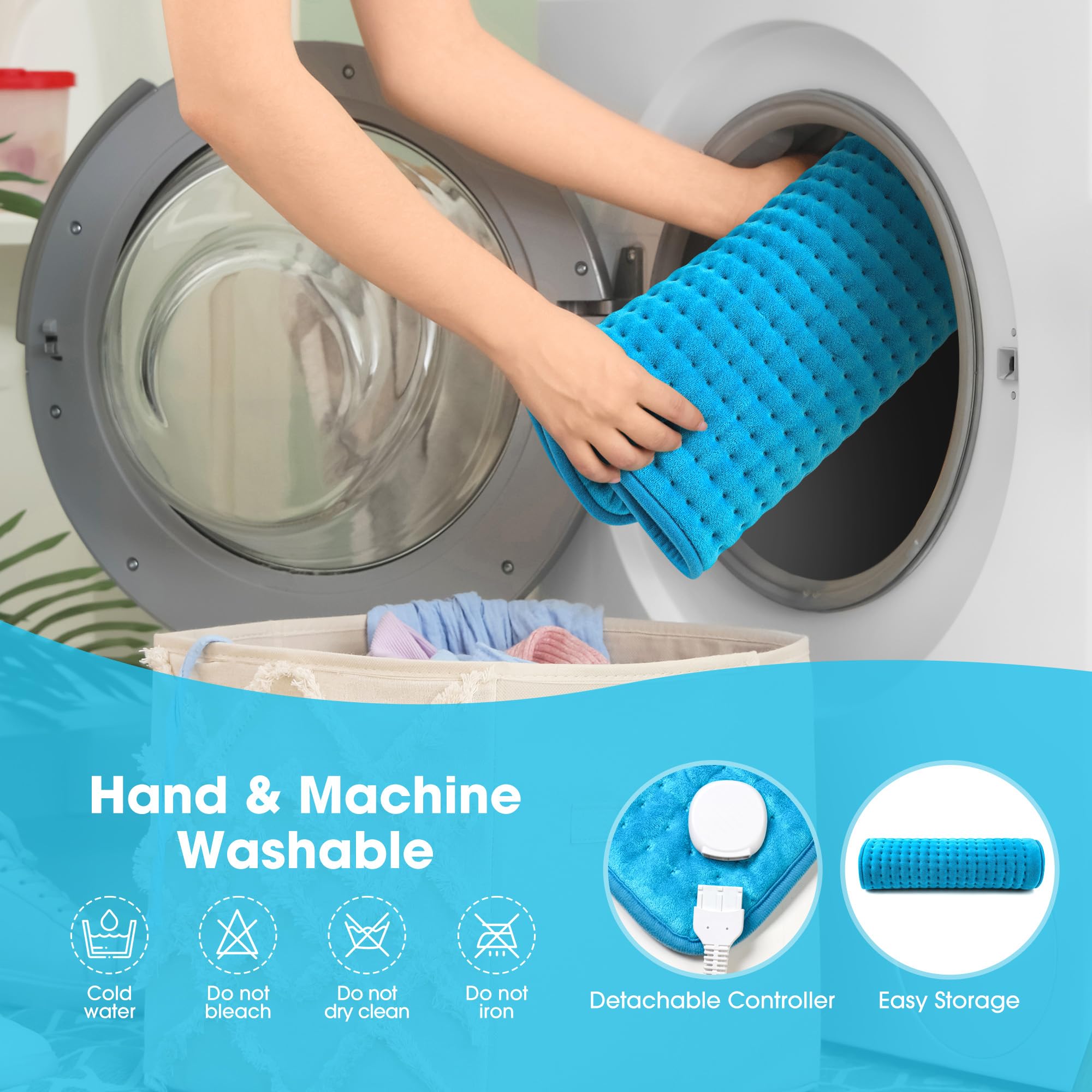 Boileau machine-washable heating pad for easy care