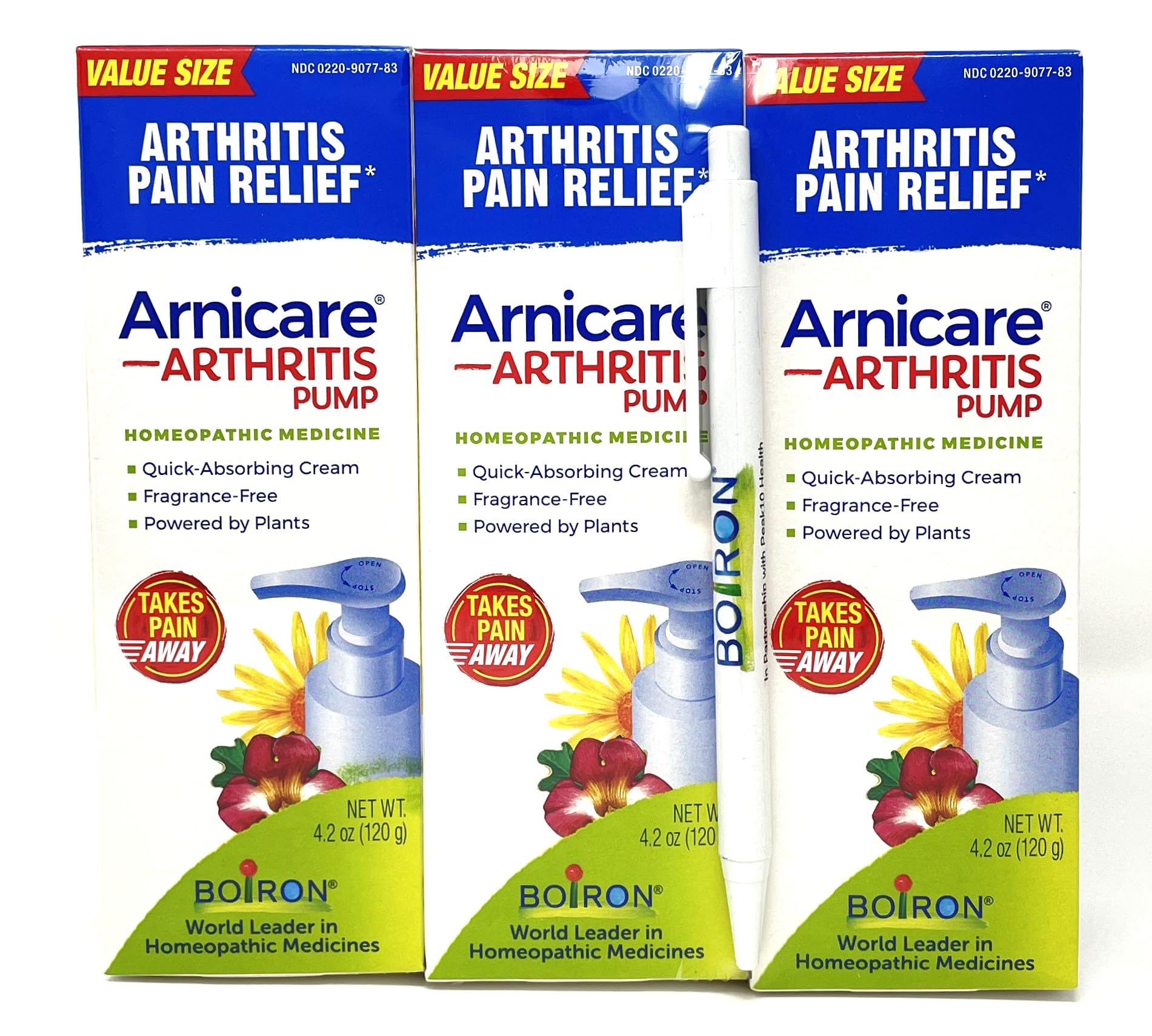 Three-pack packaging provides value and coverage for multiple joints.