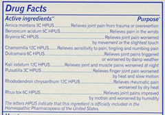 Boiron Arnicare Arthritis triple-pack case supports ongoing minor arthritis relief.