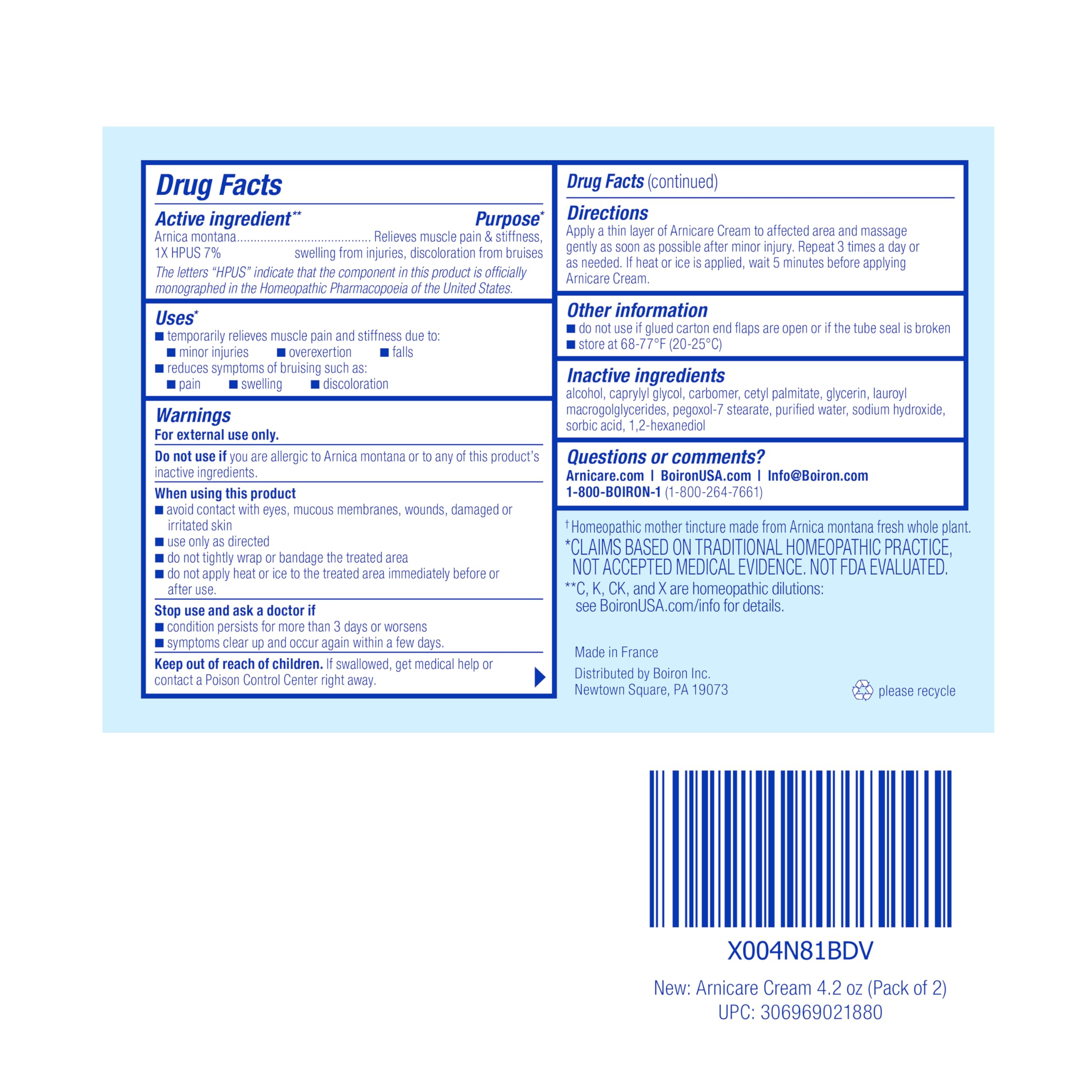 Boiron Arnicare Cream massage session eases stiffness after activity.