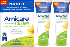 Boiron Arnicare Cream twin-pack box for at-home pain relief.