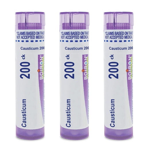 Boiron Causticum 200CK bottle front signals trusted bladder support.