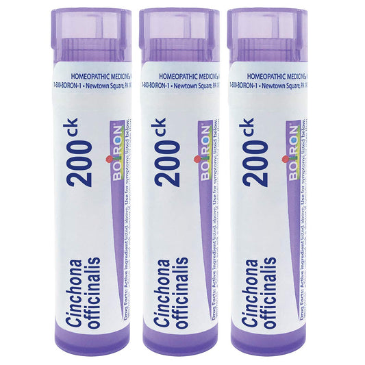 Boiron Cinchona Officinalis 200ck pellets in a tube for on-the-go use