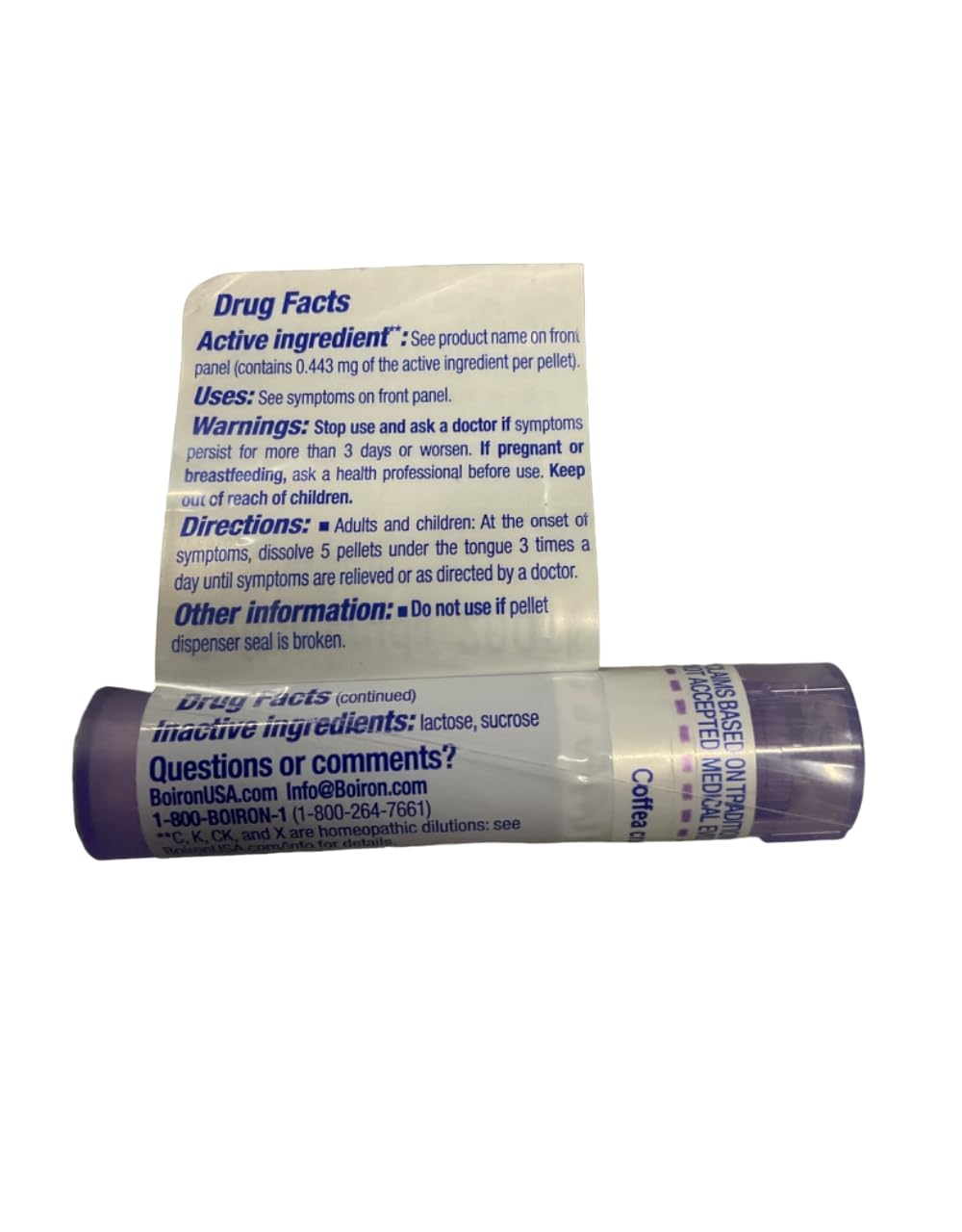 Boiron Coffea Cruda 200CK shown for managing sleeplessness with mental hyperactivity.