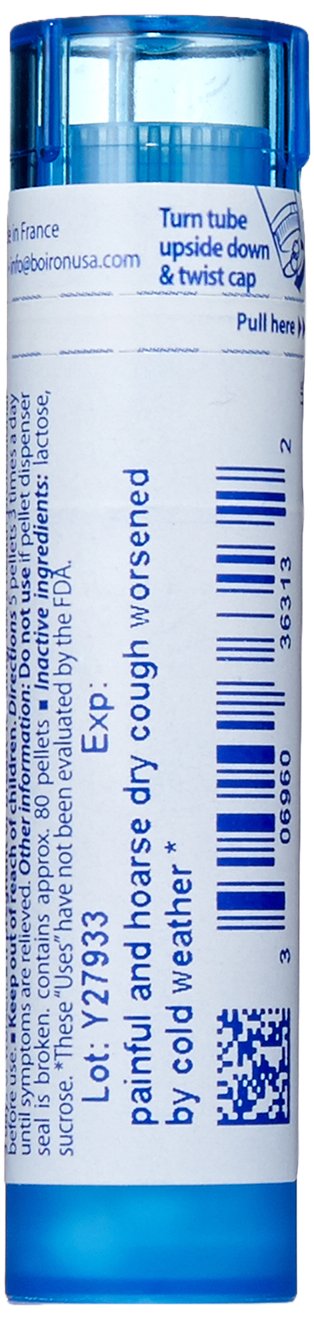 Boiron Hepar Sulphuris Calcareum 30C box front displaying quick-dissolving cough relief pellets