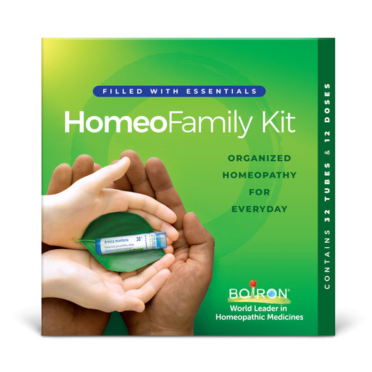 Boiron HomeoFamily kit storage case keeps medicines organized for family use